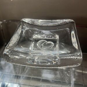 Kosta Boda Domino Man by Bertil Vallien 4.25” Square Art Vase